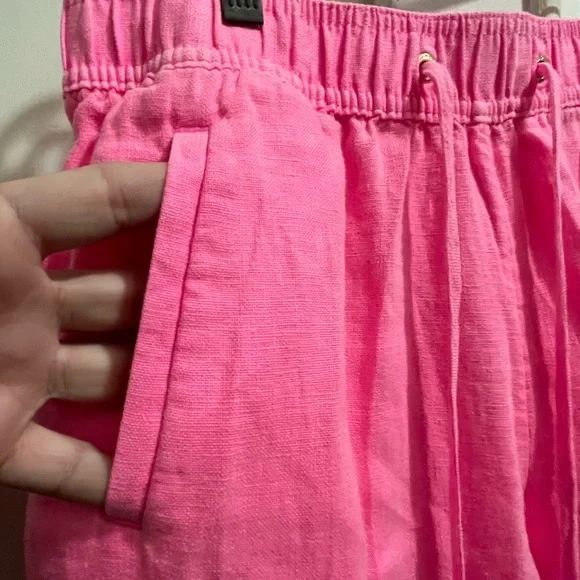 Lilly Pulitzer hot pink linen pants waist size 30” tag sized large - Picture 7 of 12